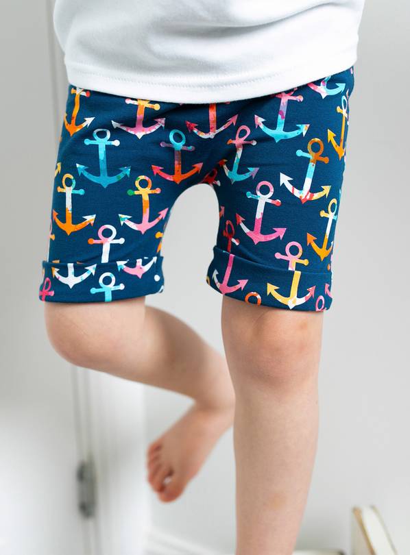 FRED & NOAH Multi Coloured Anchor Shorts 8-9 Years